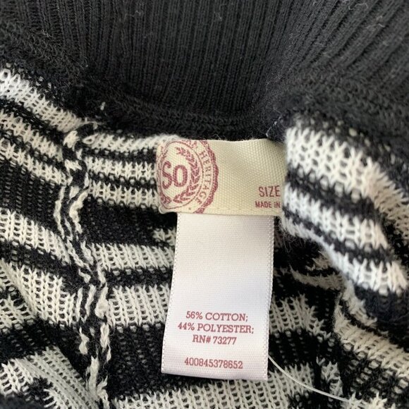 SO® Medium Black White Aztec High-Rise Sweater Leggings Juniors New - Picture 11 of 13